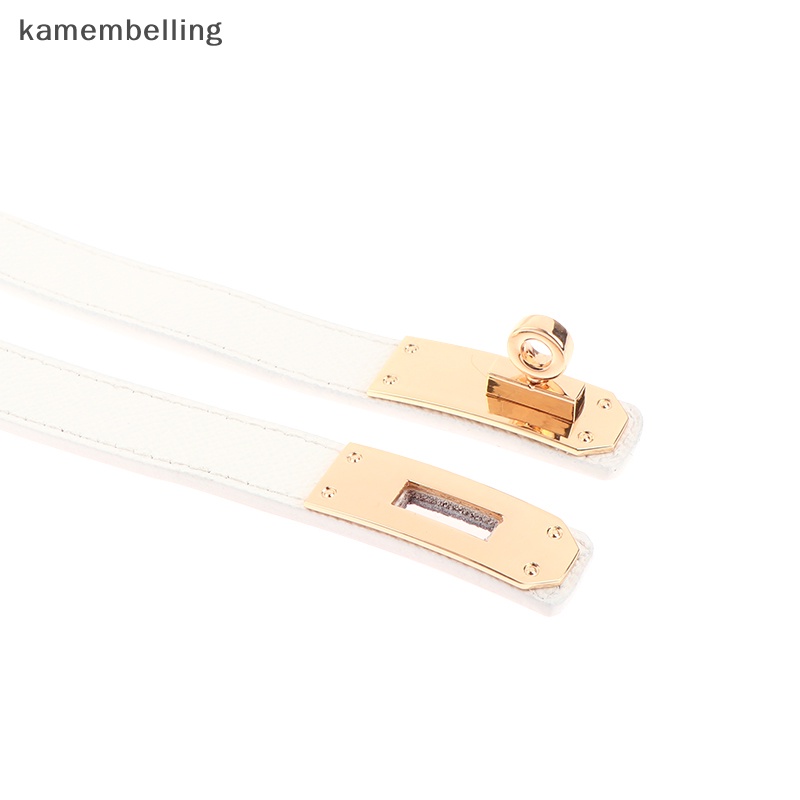 Kamembelling Thắt Lưng Da Bản Nhỏ Phối Khóa Kim Loại Thời Trang Cho Nữ