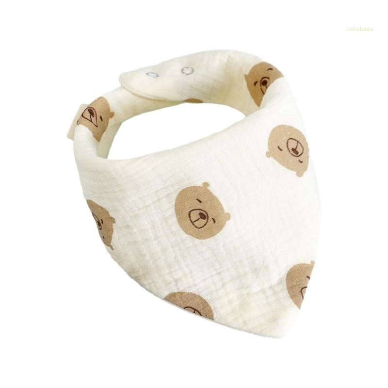 Yếm Ăn Cotton Mềm Mại Thấm Hút Cao Dành Cho Bé Sơ Sinh