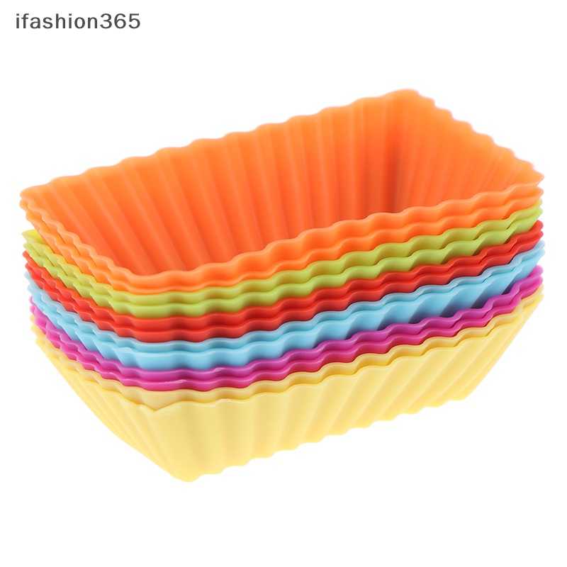 Set 12 Khuôn Silicon Làm Bánh Muffin 3d Thời Trang Tiện Dụng VN