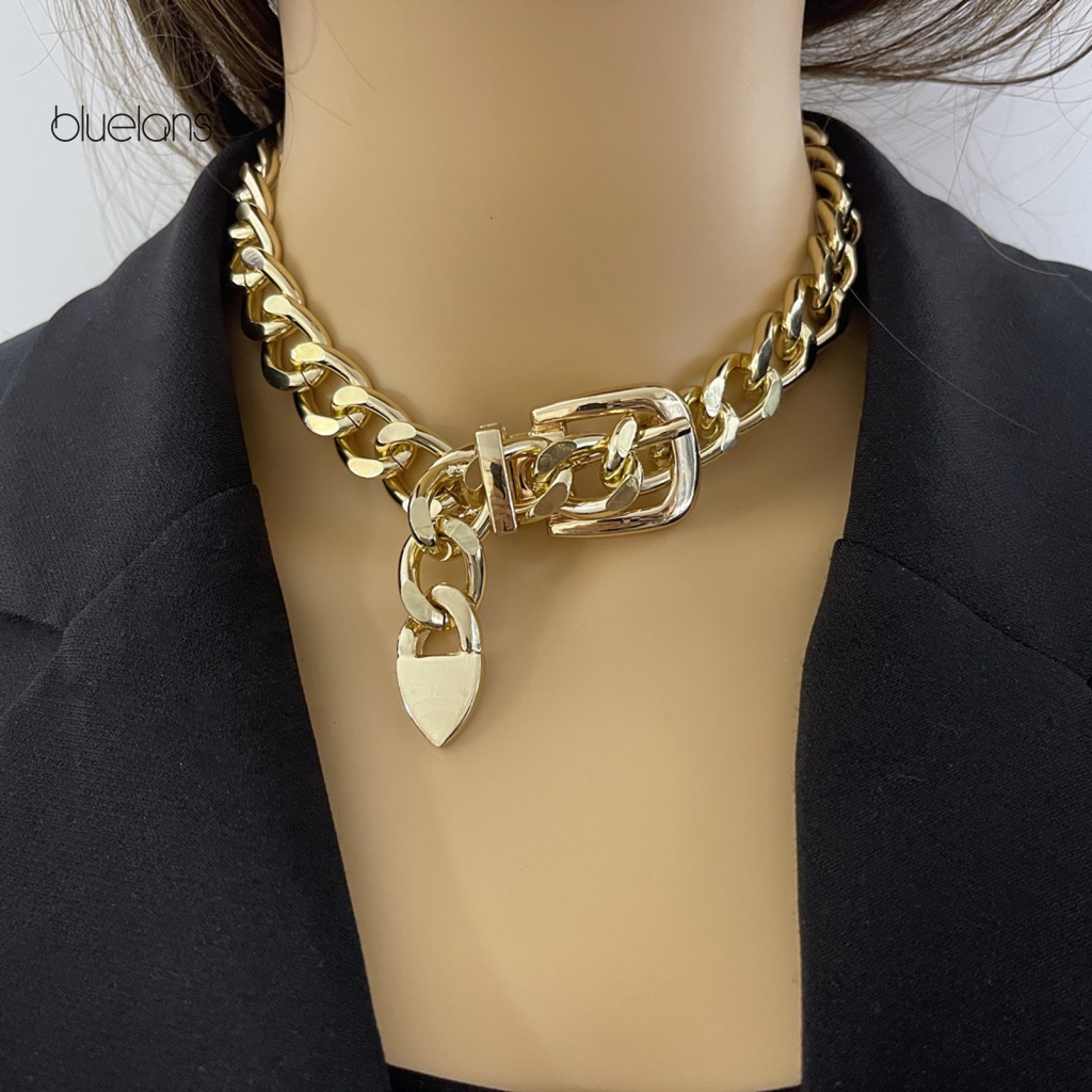 Vòng Cổ Dây Xích Mảnh Có Khóa Điều Chỉnh Được Phong Cách Punk Cổ Điển Cho Nữ