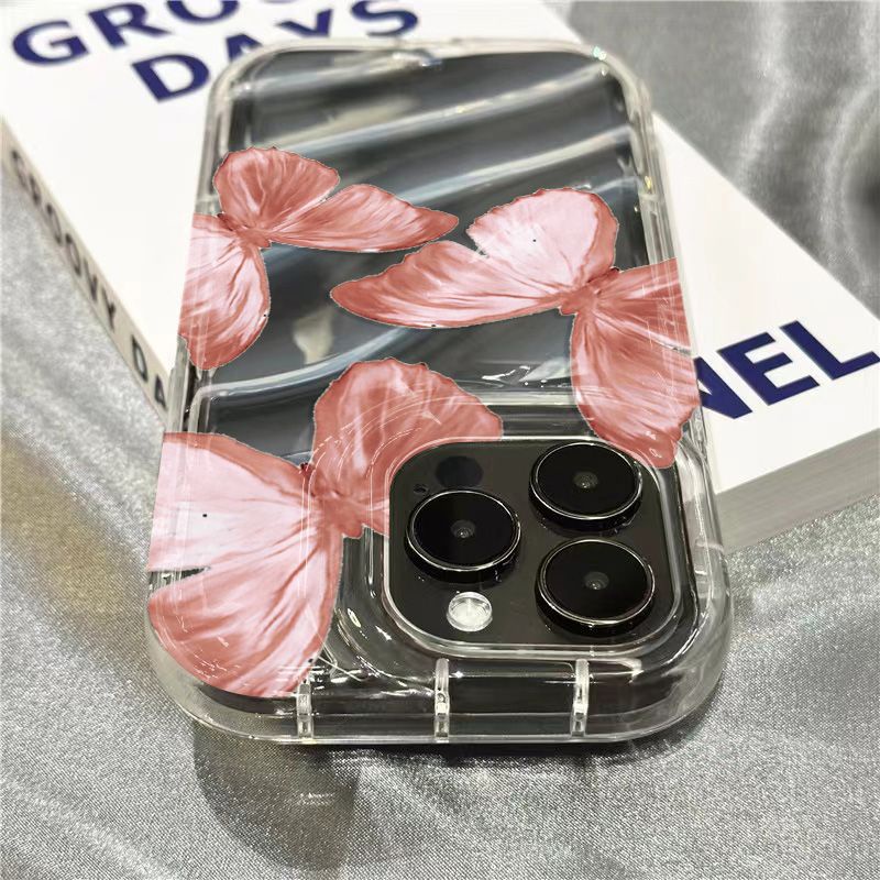 Ốp Điện Thoại Mềm Trong Suốt In Hình Bướm Hồng Cho Iphone8Iphone14Promax / xr / Apple111312Ốp Điện Thoại Thời Trang Cho Sành Điệu Cao Cấp Syg55 / 7 Syg5