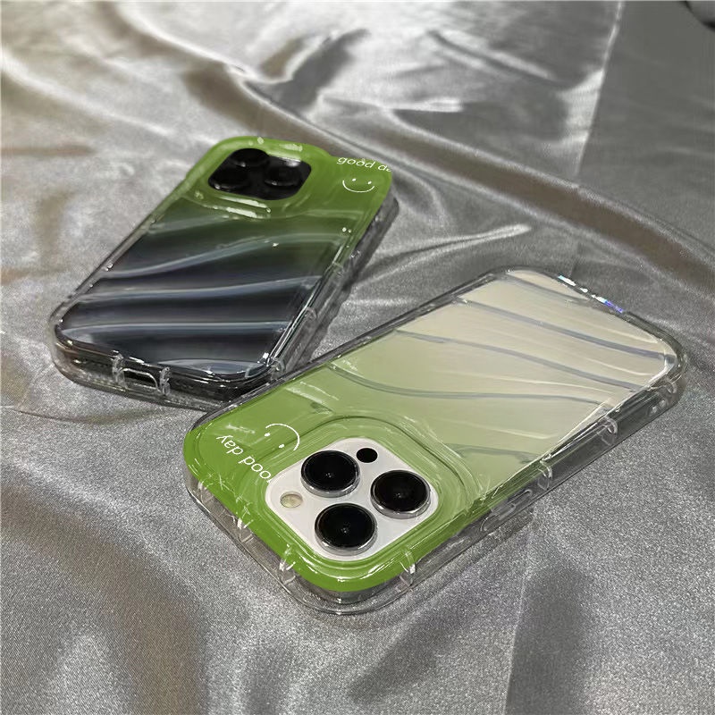 Ốp Điện Thoại Mềm Trong Suốt Họa Tiết Mặt Cười Màu Gradient Cho Iphone 7 Xr / 1312 8 14Promax 11 / plus