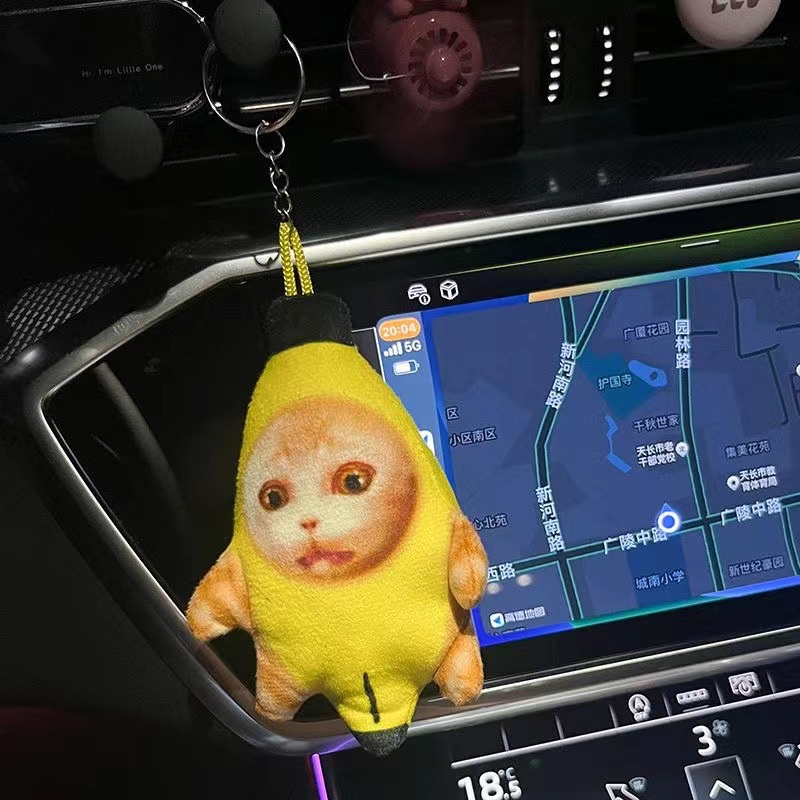 Móc Khóa Hình Mèo Đang Khóc 12cm Có Âm Thanh Vui Nhộn