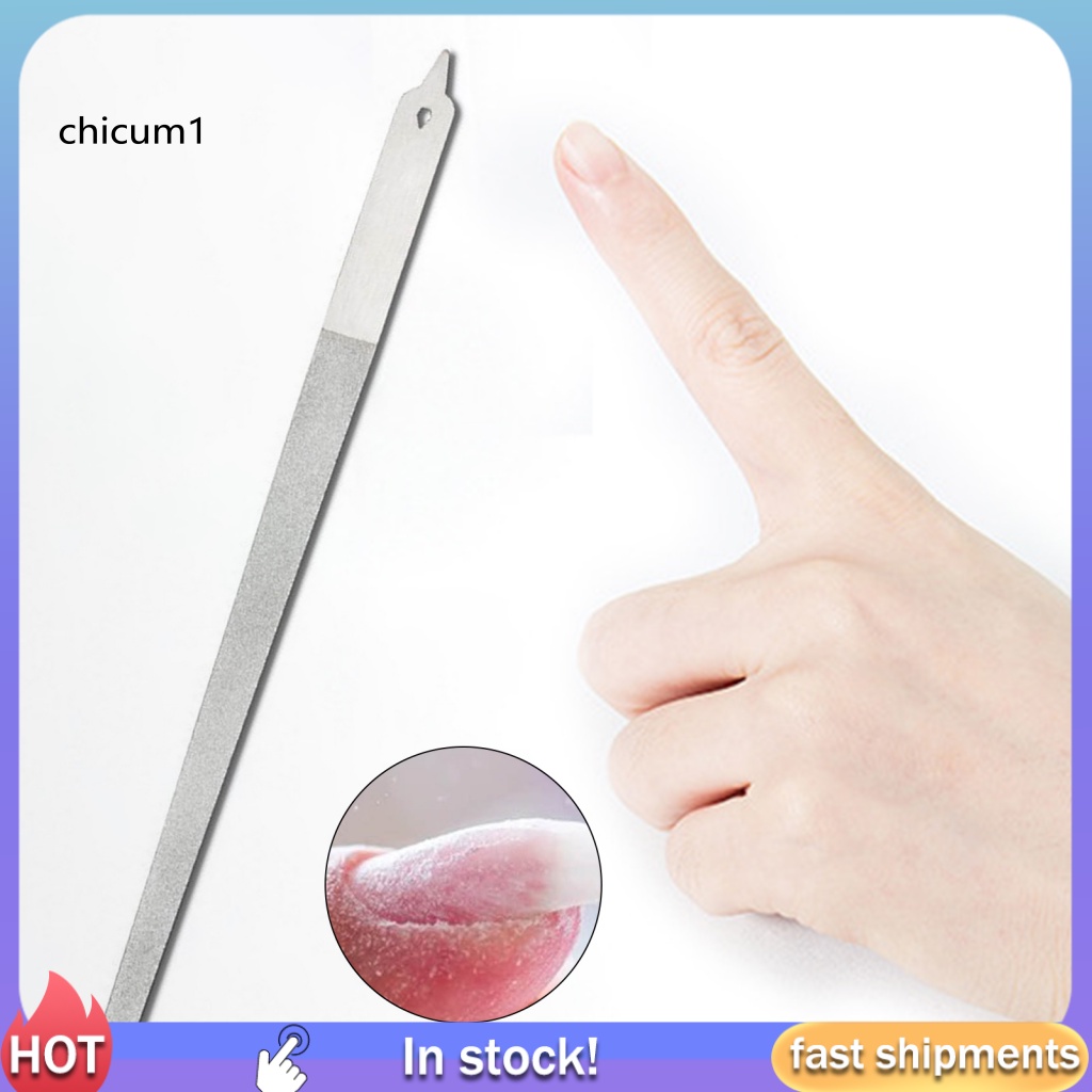 Giũa Móng Tay CC Hai Mặt Chống Mài Mòn Chống Bụi Bằng Thép Không Gỉ Cho Nữ