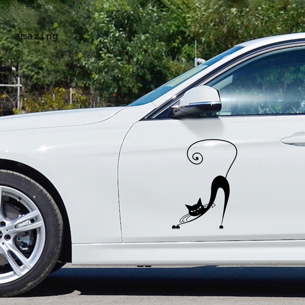 Đề Can Hình Mèo Hoạt Hình Chống Nước Thời Trang Trang Trí Xe Hơi