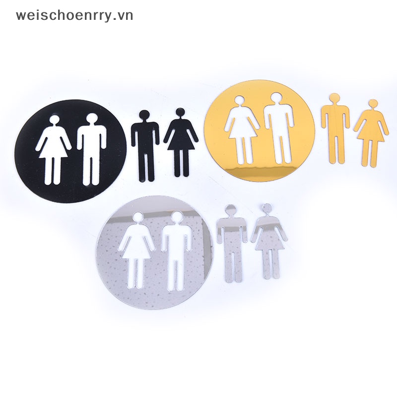 Miếng Dán Tường Tráng Gương Hình Tròn Bằng Acrylic Hiện Đại Cho Nhà Tắm