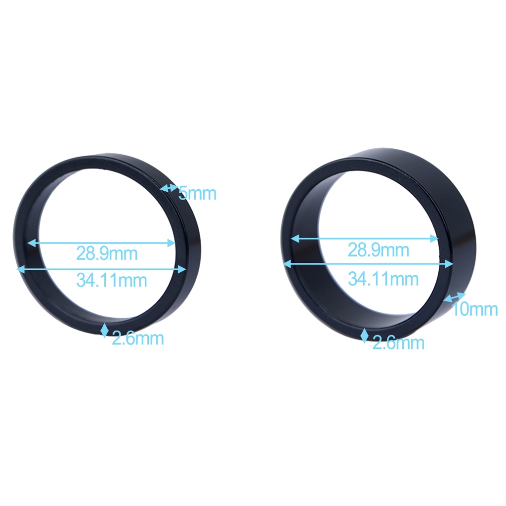 Bộ 5 Vòng Đệm Nĩa 4 Màu 5mm / 1pc + 10mm / 28.6mm Mới