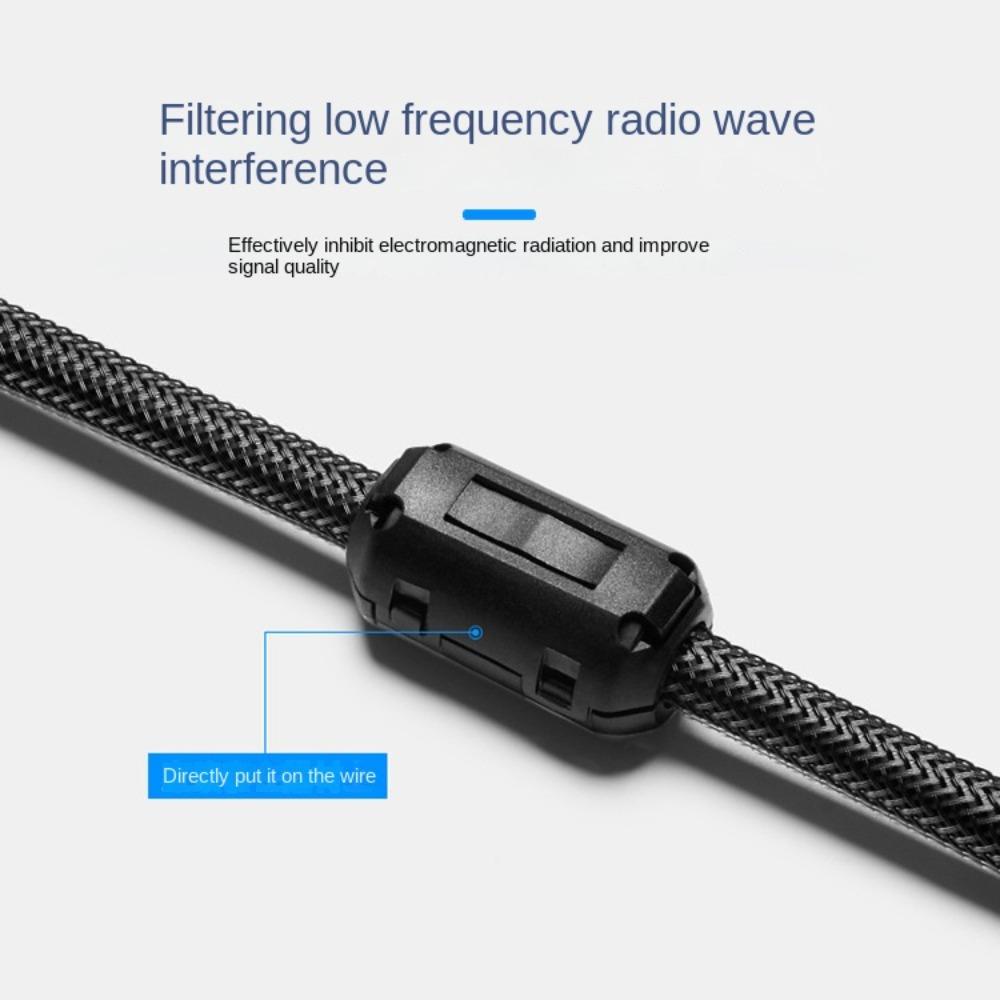 Vòng Kẹp Chống Nhiễu Âm Thanh EMI RFI Màu Đen Kích Thước 3.5 / 5 / 7 / 9 / 13mm Tiện Dụng