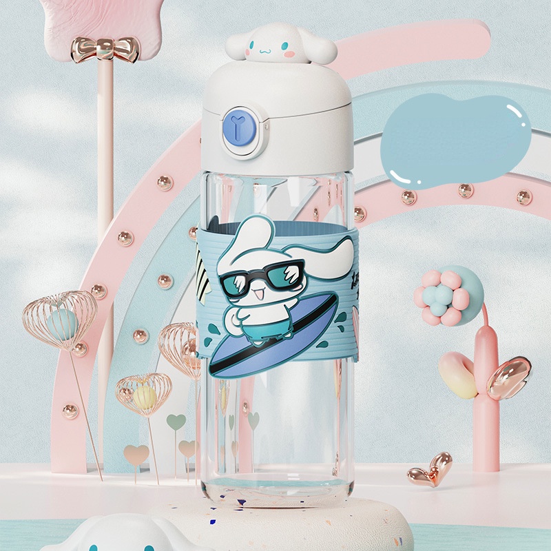 Kawaii Sanrio Chai Nước Poppurin Kuromi Cinnamoroll Phim Hoạt Hình Ngoài Trời Kids Cup Boys Girls Quà Tặng