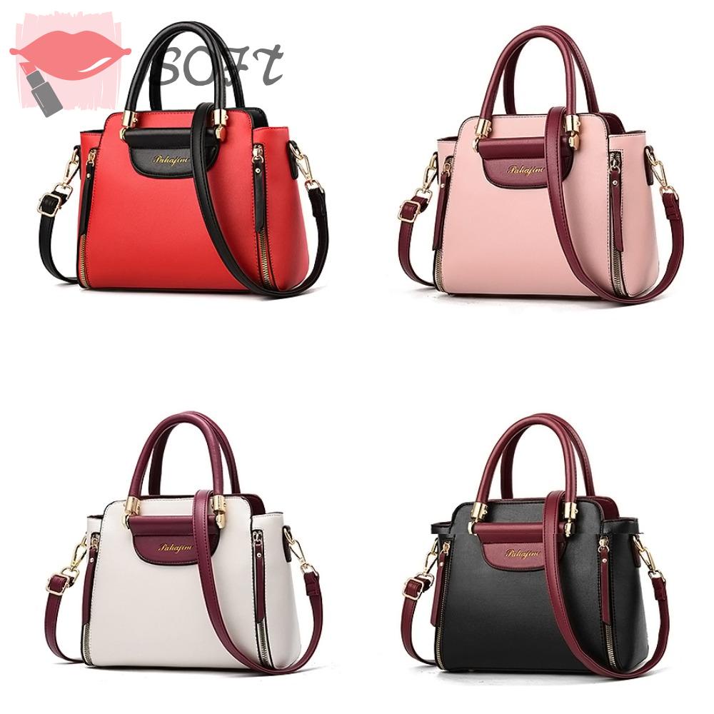 Túi Xách Da PU Màu Trơn Thời Trang Cho Nữ