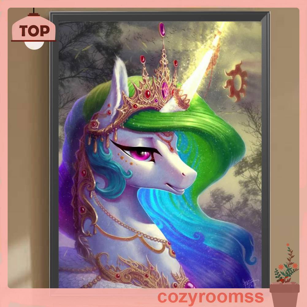 Tranh Đính Đá Kim Cương Toàn Bộ 5D DIY Hình Vẽ Ngựa Con