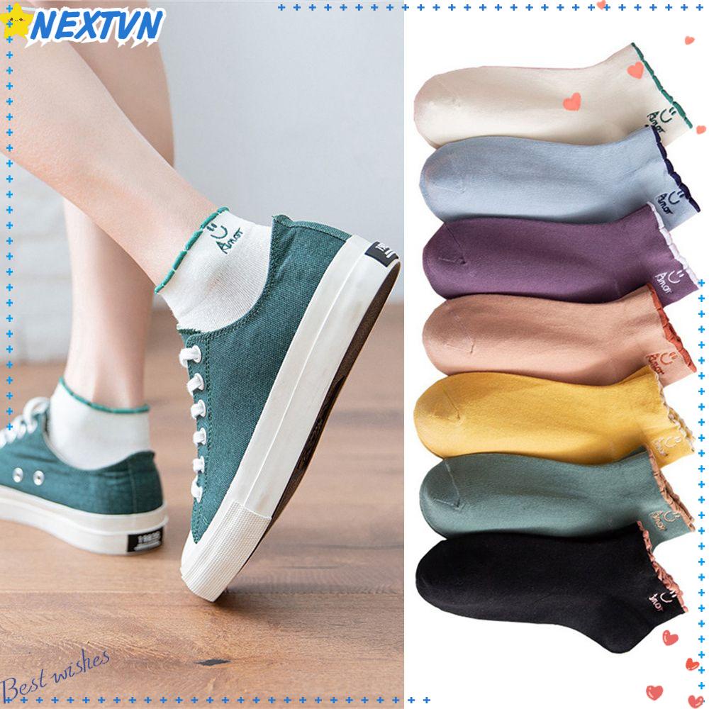 NEXTVN Vớ Cotton Mềm Thấm Hút Mồ Hôi In Họa Tiết Hoạt Hình Cho
