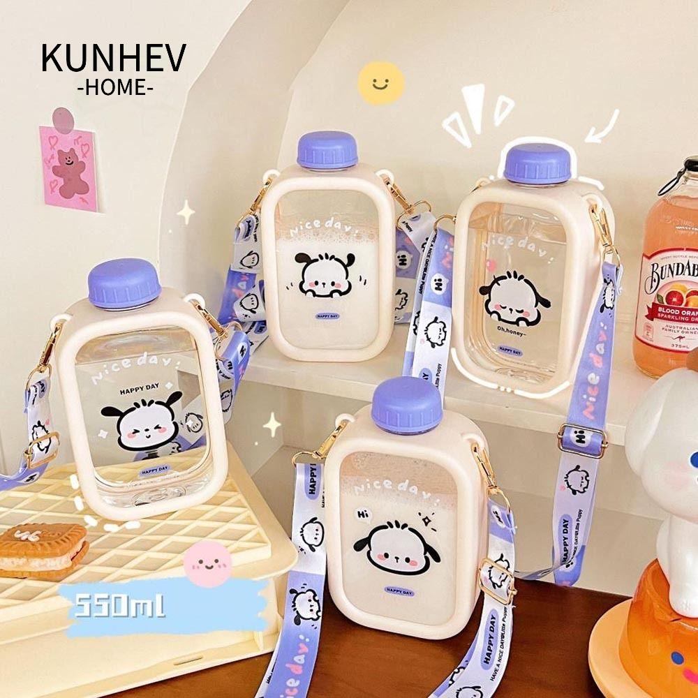 KUNHEV Bình Nước Dung Tích Lớn 550ML Có Dây Đeo Dễ Thương Cho Bé