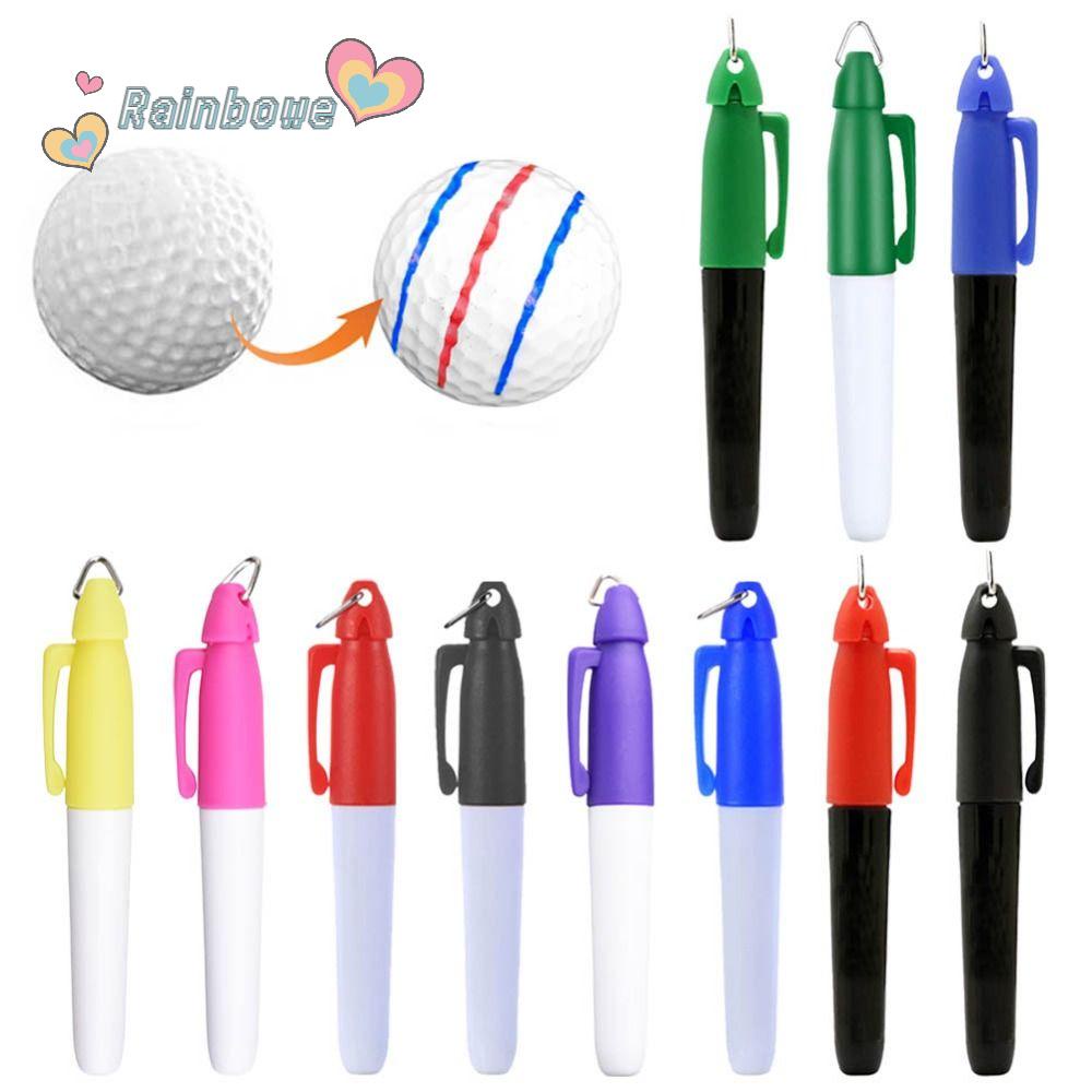 Set 10 Bút Đánh Dấu Bóng Golf Chuyên Nghiệp Nhiều Màu Sắc Kèm Móc Treo