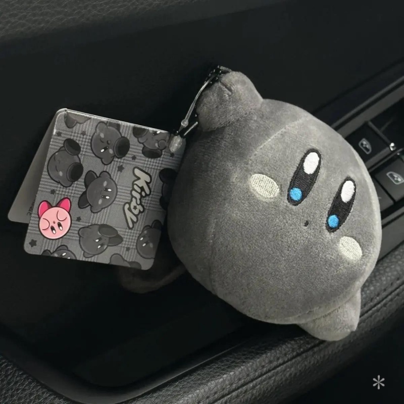 Móc Khóa Hình Búp Bê Kirby Coal Bi Phủ Lông Dễ Thương Trang Trí Ba Lô / Ô Tô