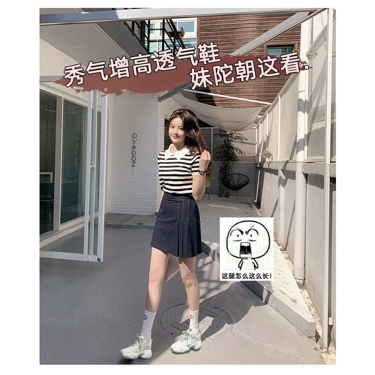 Giày Thể Thao Mùa Hè 2023 Đế Dày Phối Lưới Thoáng Khí Cho Nữ