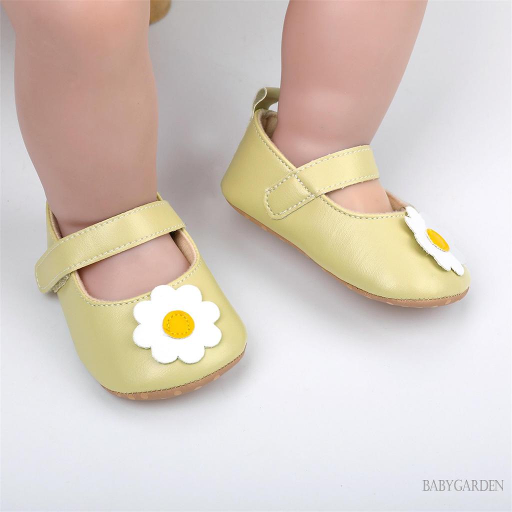 Giày Đế Phẳng Bằng PU Đính Hoa Trang Trí Dành Cho Bé Gái Sơ Sinh Dự Tiệc / Lễ Hội