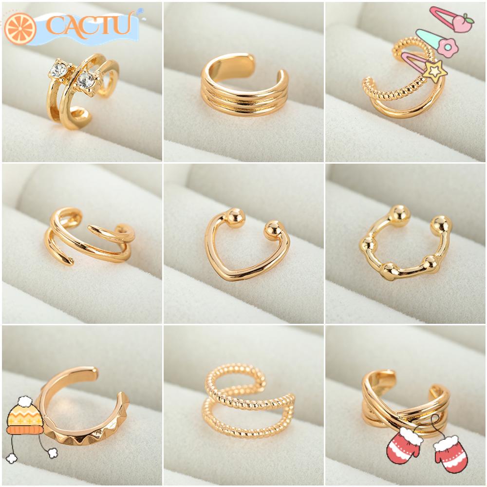 CACTU Khuyên Đeo Vành Tai Không Xỏ Lỗ Thời Trang