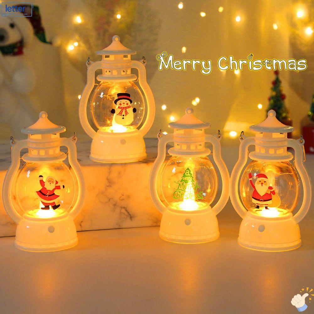 LET Đèn Lồng Dầu Phát Sáng Trang Trí Giáng Sinh Chất Lượng Cao