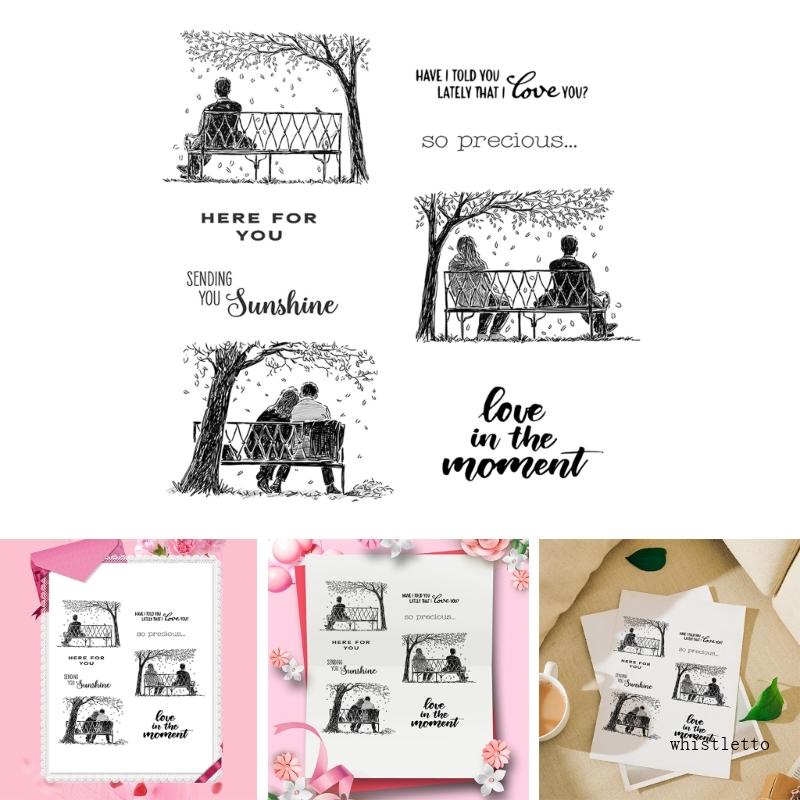 Con Dấu Silicone Trong Suốt Hình Cặp Đôi Dùng Trang Trí Thiệp / Scrapbook