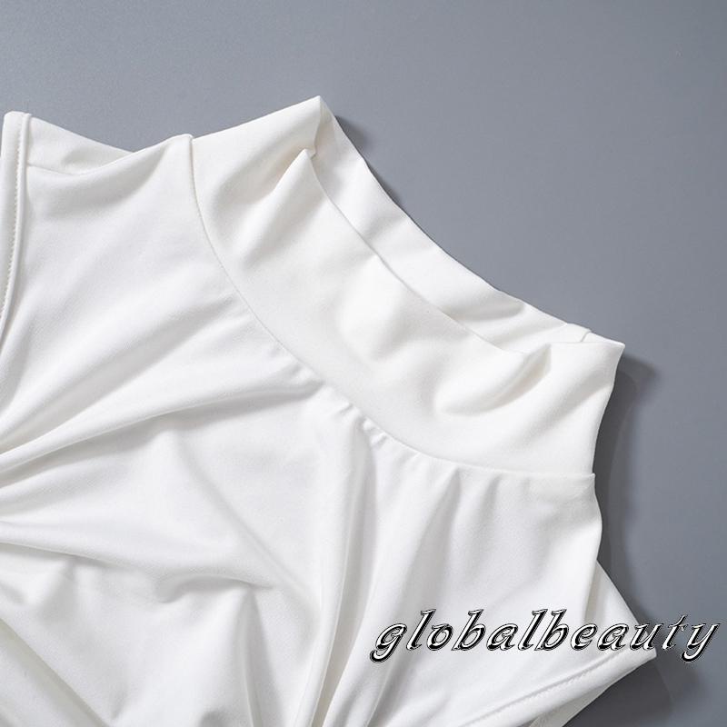 Áo Croptop Sát Nách Màu Trơn Dáng Ôm Thời Trang Mùa Hè Cho Nữ