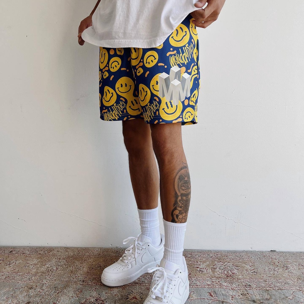 Quần Short Thể Thao Phối Lưới Thoáng Khí Thời Trang Đường Phố Cho Nam