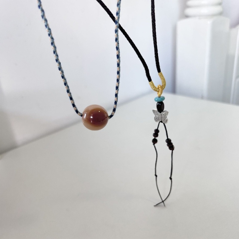 Vòng cổ Choker Hai Lớp Mặt Gỗ Họa Tiết Bướm Phong Cách Bohemian Dành Cho Nữ