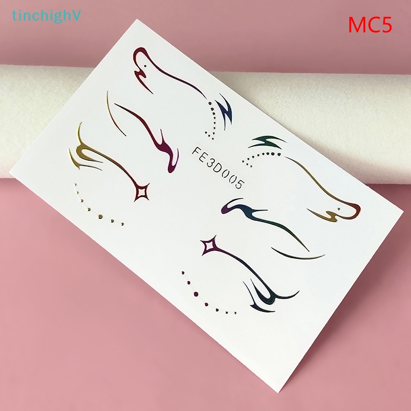 Bộ 3 Cặp Miếng Dán Xăm Nghệ Thuật Trang Điểm Mắt To Đầy Màu Sắc