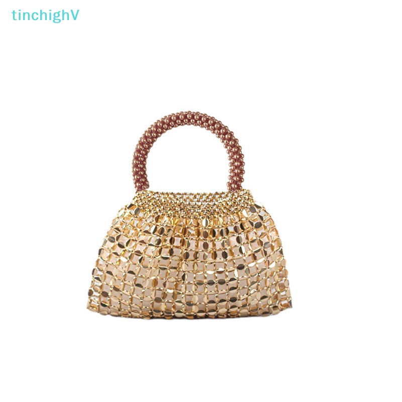 Vòng Kim Loại Đính Hạt Ngọc Trai Nhiều Màu Dùng Trang Trí Túi Xách / Ví Cầm Tay DIY