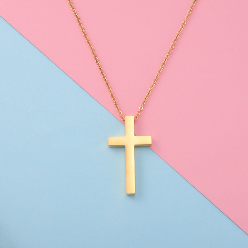 Ygt Vòng cổ Bằng Thép Không Gỉ Mặt Thánh Giá Dành Cho Nam Và Nữ