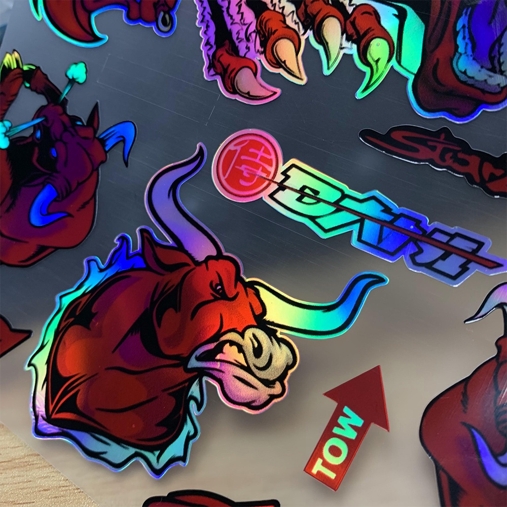 Decal Laser Dán Trang Trí Mũ Bảo Hiểm Xe Mô Tô RedBull