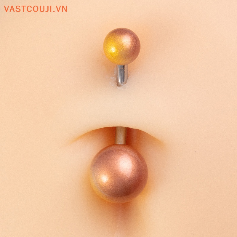 Set 5 Khuyên Rốn Bằng Thép Không Gỉ Acrylic Sơn Màu Sáng Tạo