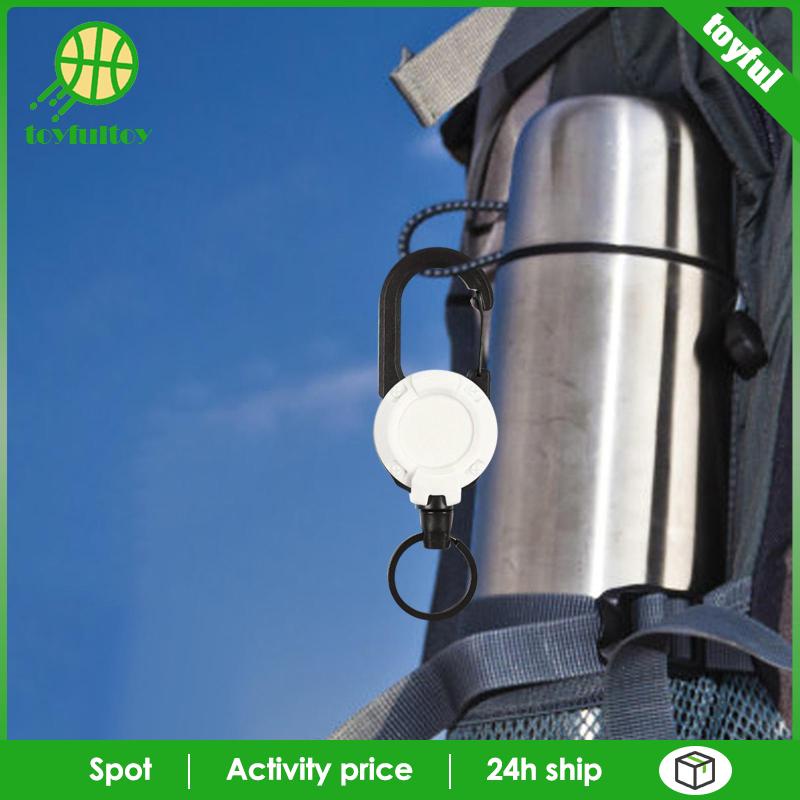 Dây Móc Khóa Bằng Thép Màu Đen Có Thể Thu Gọn