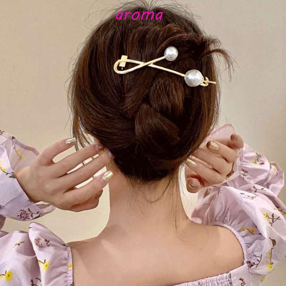 AROMA Kẹp Tóc Hình Cá Mập Cỡ Lớn Bằng Hợp Kim Tinh Tế Thời Trang Cho Nữ