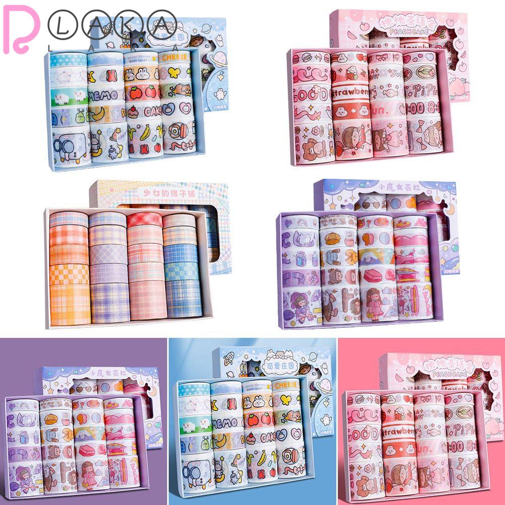 Set 20 Cuộn Băng Dính Washi Chất Lượng Cao Trang Trí Sổ Tay DIY