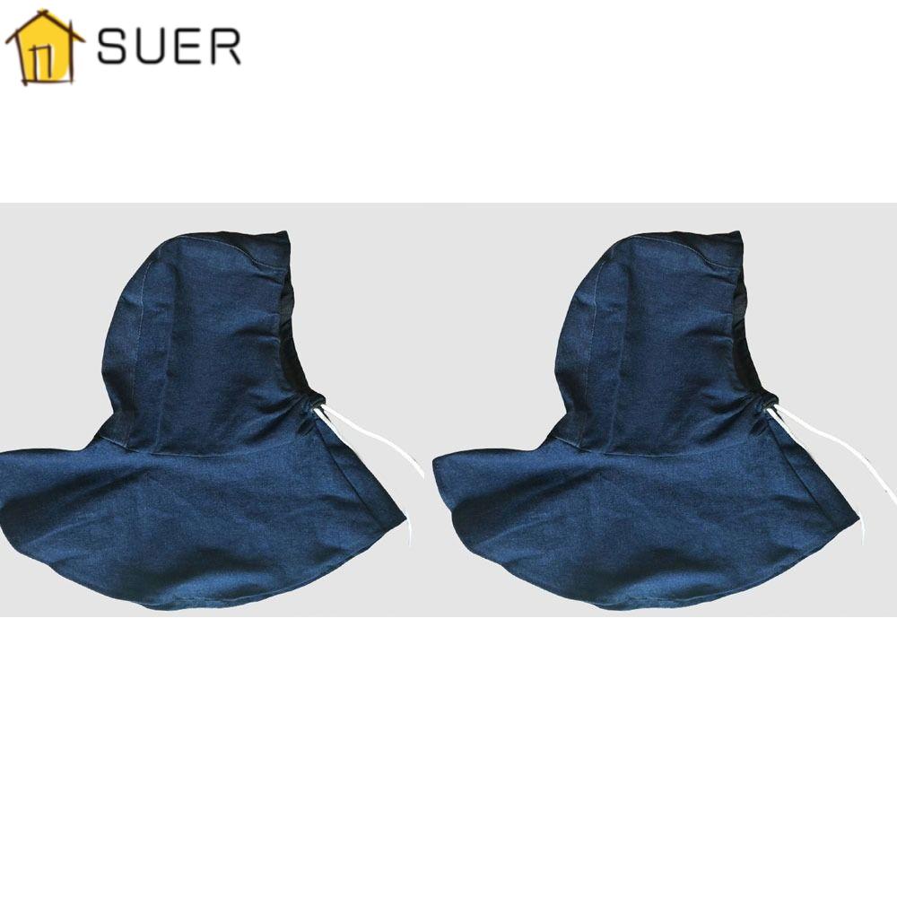 SUENIN Set 2 Đệm Bảo Vệ Đầu Bằng Cotton Lót Cổ Màu Đen Thoải Mái Cho Người Lớn