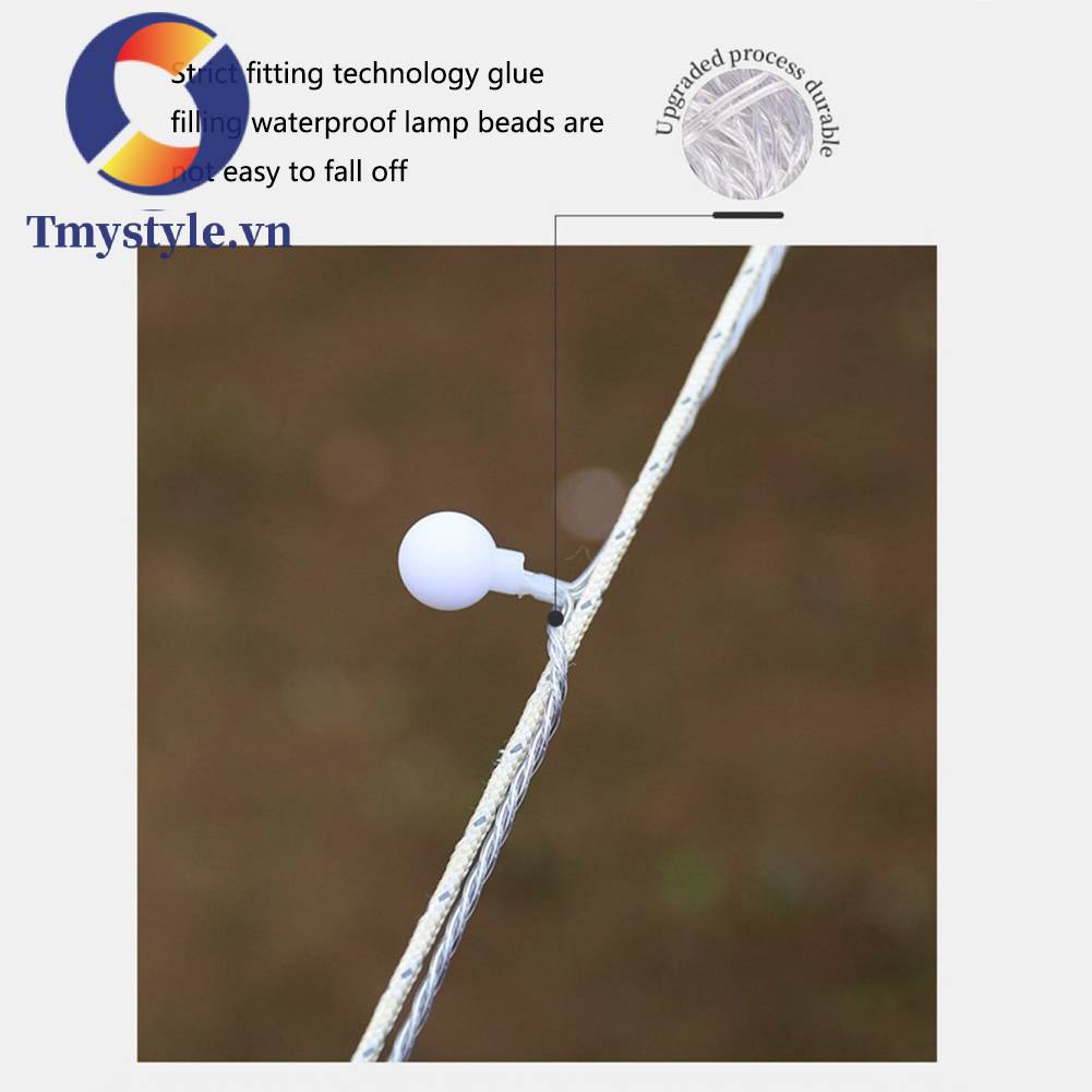 Dây Đèn Led Hình Quả Bóng Trang Trí Giáng Sinh