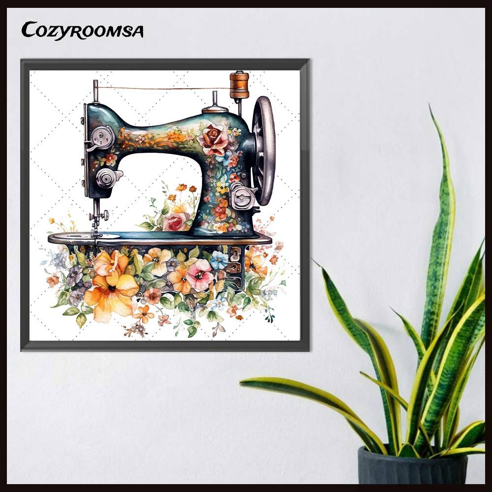 Tranh Đính Đá Kim Cương Toàn Bộ 5D DIY Hình Vẽ Máy May