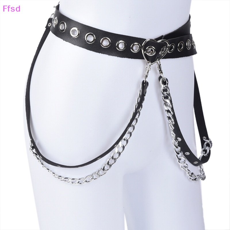 Đai Nịt Đùi Bằng Da Hình Trái Tim Phong Cách Punk