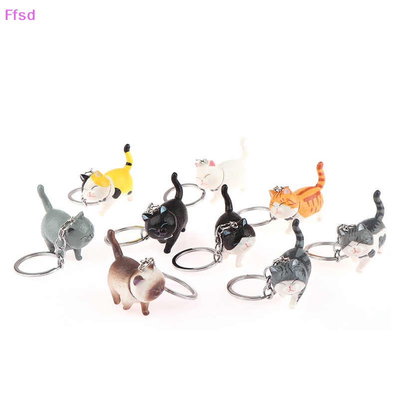 {Ffsd} Móc Chìa Khóa Xe Hơi / Túi Xách Hình Mèo Hoạt Hình Dễ Thương DIY