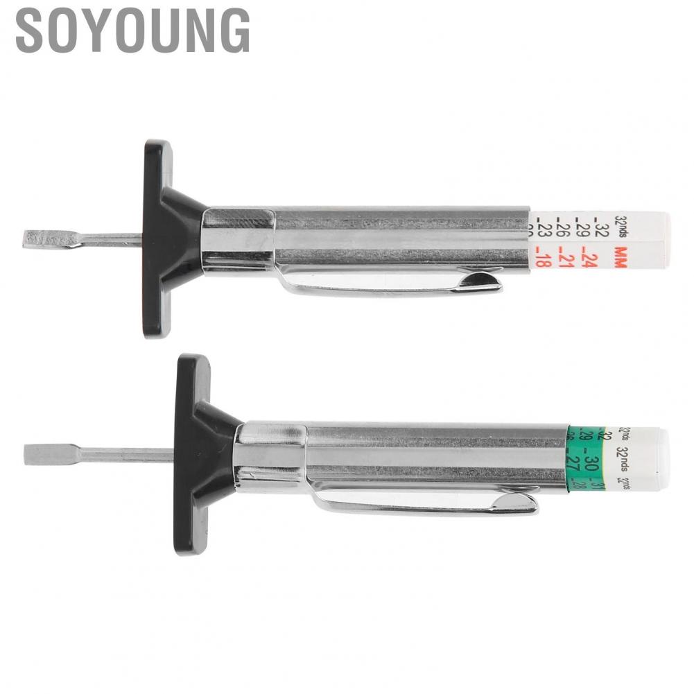 Soyoung 0-25mm Car Tire Tread Depth Gauge Tester Portable Tyre Measuring Tool Universal Inspection Tools