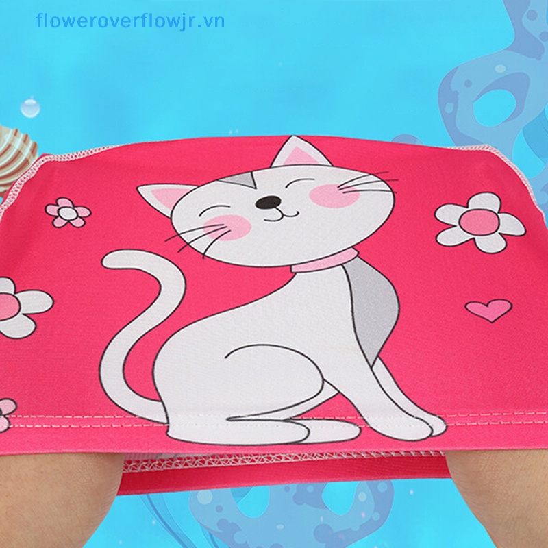 Mũ Bơi Co Giãn In Họa Tiết Hoạt Hình Dễ Thương Bảo Vệ Tai Cho Bé