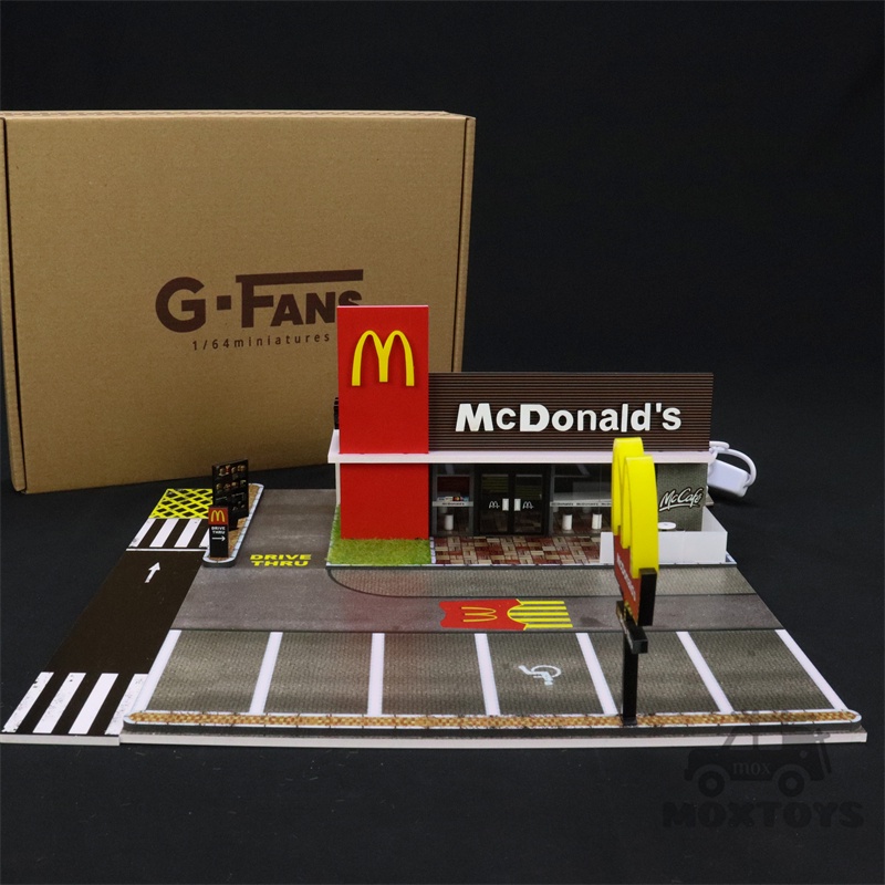 G-fans Mô Hình Cửa Hàng Thức Ăn Có Đèn Led 1: 64