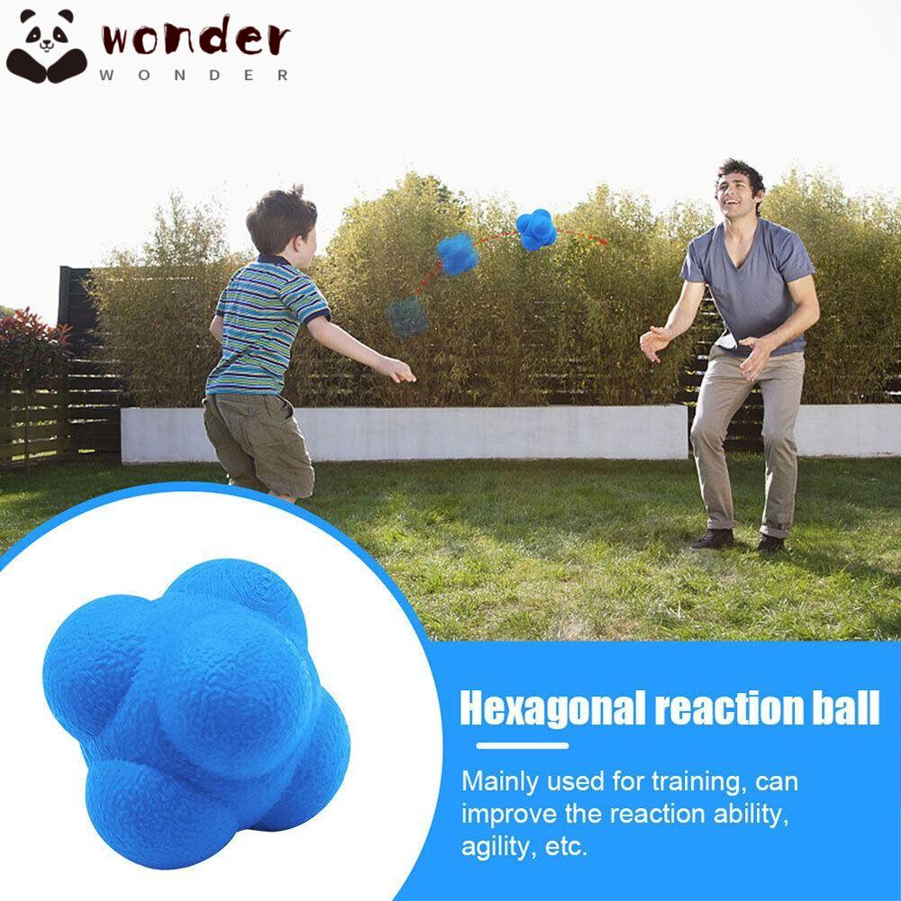 WONDER Quả Bóng Cao Su Lục Giác 5.5cm Màu Sắc Ngẫu Nhiên Dùng Luyện Tập Phản Xạ