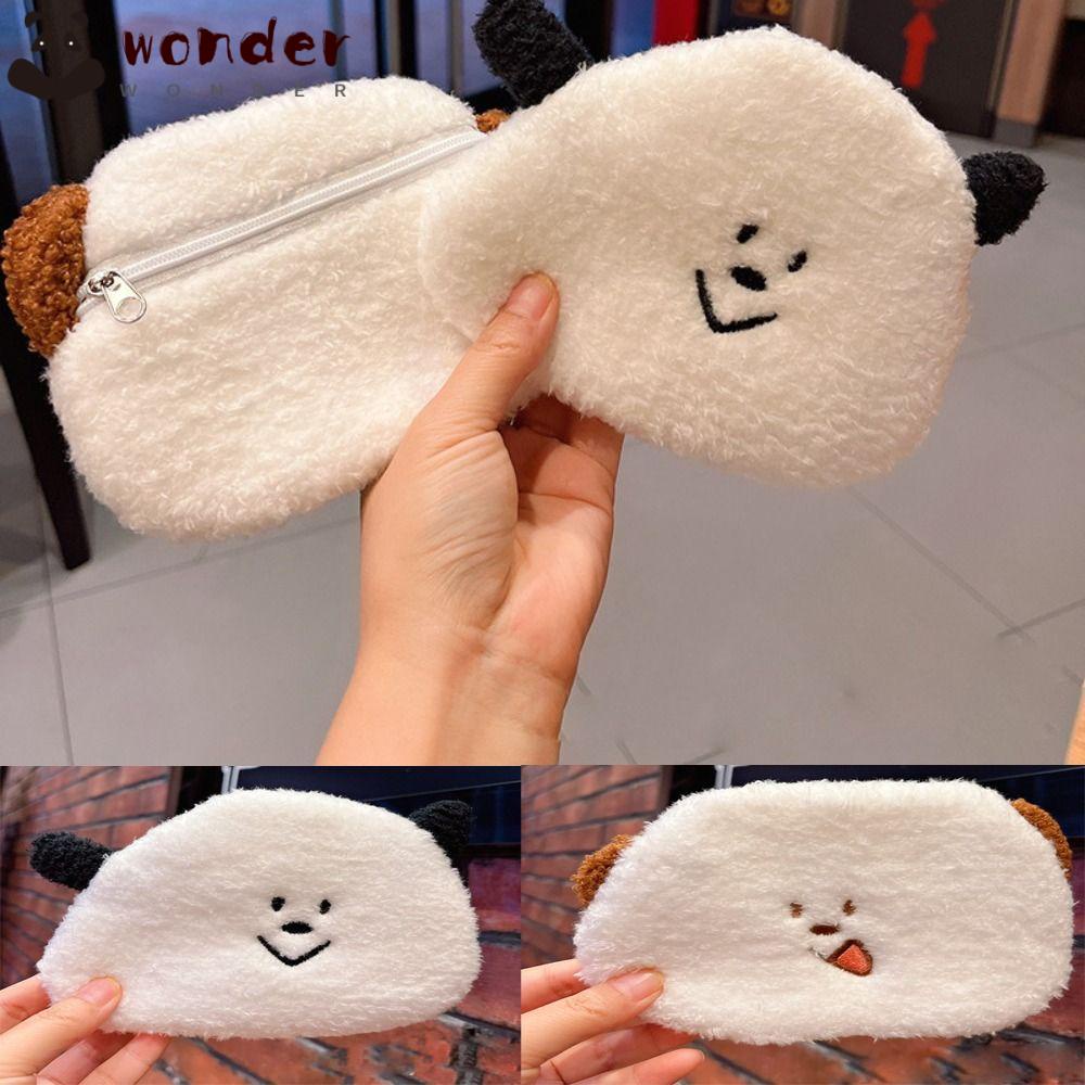 WONDER Ví Đựng Điện Thoại / Tai Nghe / Tiền Xu Hình Chú Cún Dễ Thương Cho Nữ