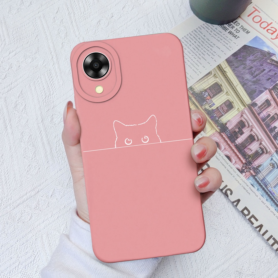 Ốp Điện Thoại Silicon Dẻo Vuông Họa Tiết Phi Hành Gia / Quả Bơ Dễ Thương Cho Oppo A17 A17K Oppo A 17 A17 K CPH2471