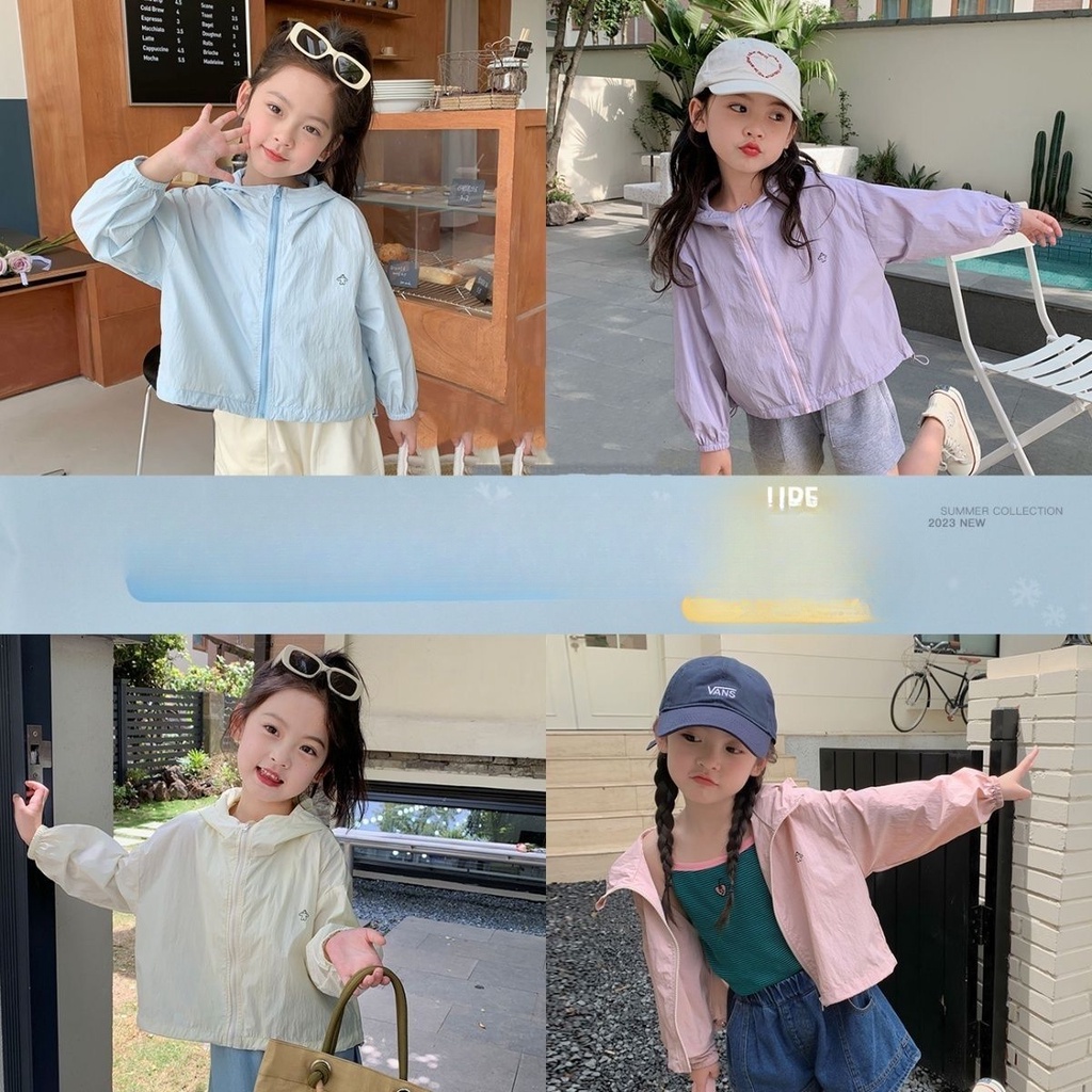 Áo Khoác Chống Nắng Tia Cực Tím Chống Tia Cực Tím Phong Cách Hàn Quốc Thời Trang Mùa Hè Cho Bé Gái 5 Tuổi