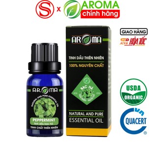 Tinh dầu Bạc hà Peppermint AROMA, tinh dầu thơm phòng thiên nhiên nguyên chất