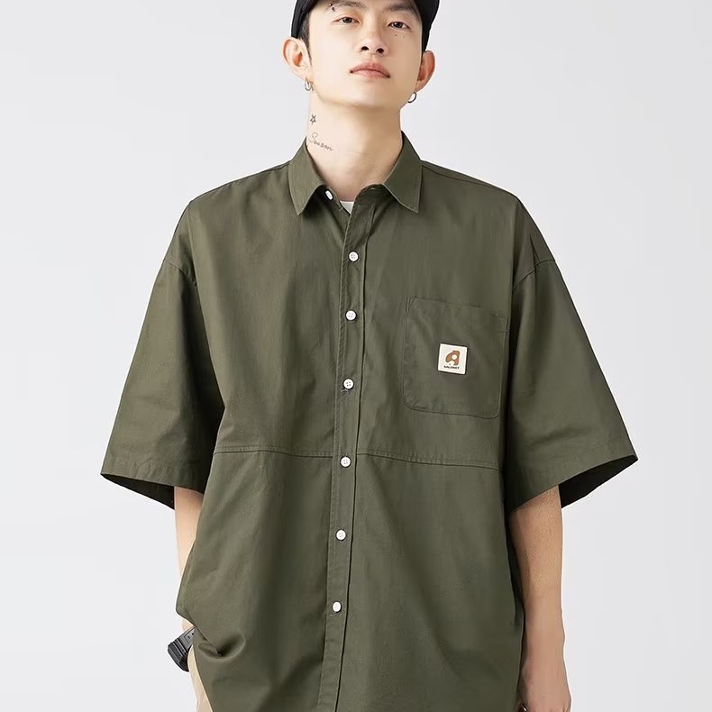 Áo Sơ Mi Tay Ngắn Phong Cách Retro Thời Trang Mùa Hè Cho Nam