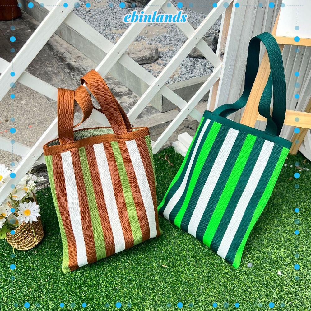 EBINLANDS Túi Xách Dệt Kim Sức Chứa Lớn Thời Trang Cho Nữ